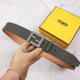 FENDI Belt Top version New Men's Leather Belt Little Monster Genuine Leather Business Smooth Buckle Belt