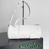 Bottega Veneta Women's Bag Top version 【Super Genuine Goods Leather】New caro Round Bag Boston Bag Bucket Bag Men's and Women's Crossbody Woven Bag Fashion Shoulder Messenger Bag Women's Bag Spring and Summer New“Arco”Bucket Bag Pillow Bag