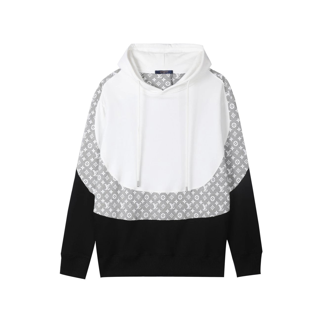 Louis Vuitton LV Hoodie Embroidered Floral Patchwork Hoodie Cotton Jacket Unisex Sports Casual Sweatshirt OS Loose fit versatile style