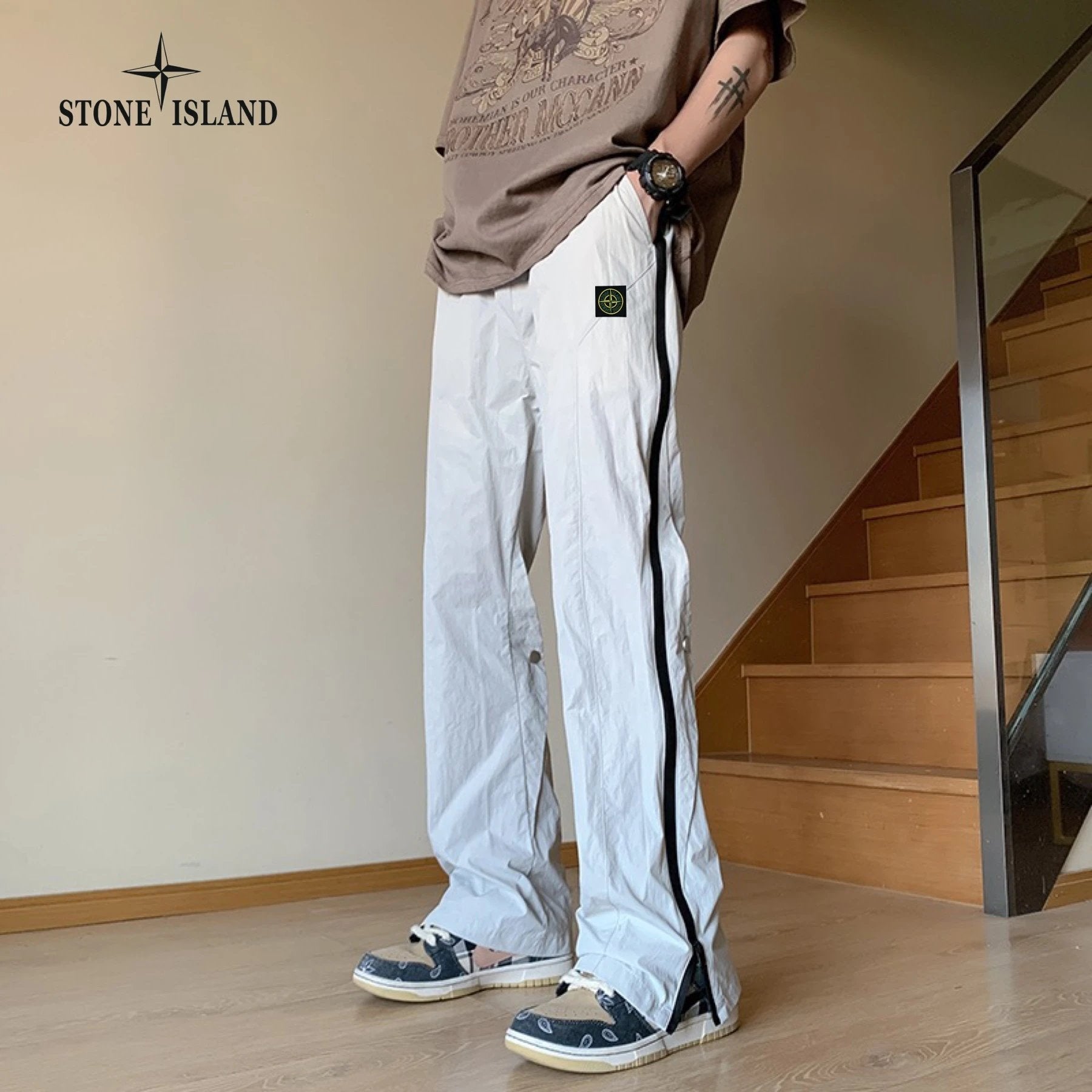 Stone Island Overalls High Street All-Matching Pants-0071