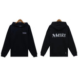 Amiri Hoodie Fashion Brand Sweater Paint-Splashing Style Graffiti Embroidered Hoodie Couple Coat