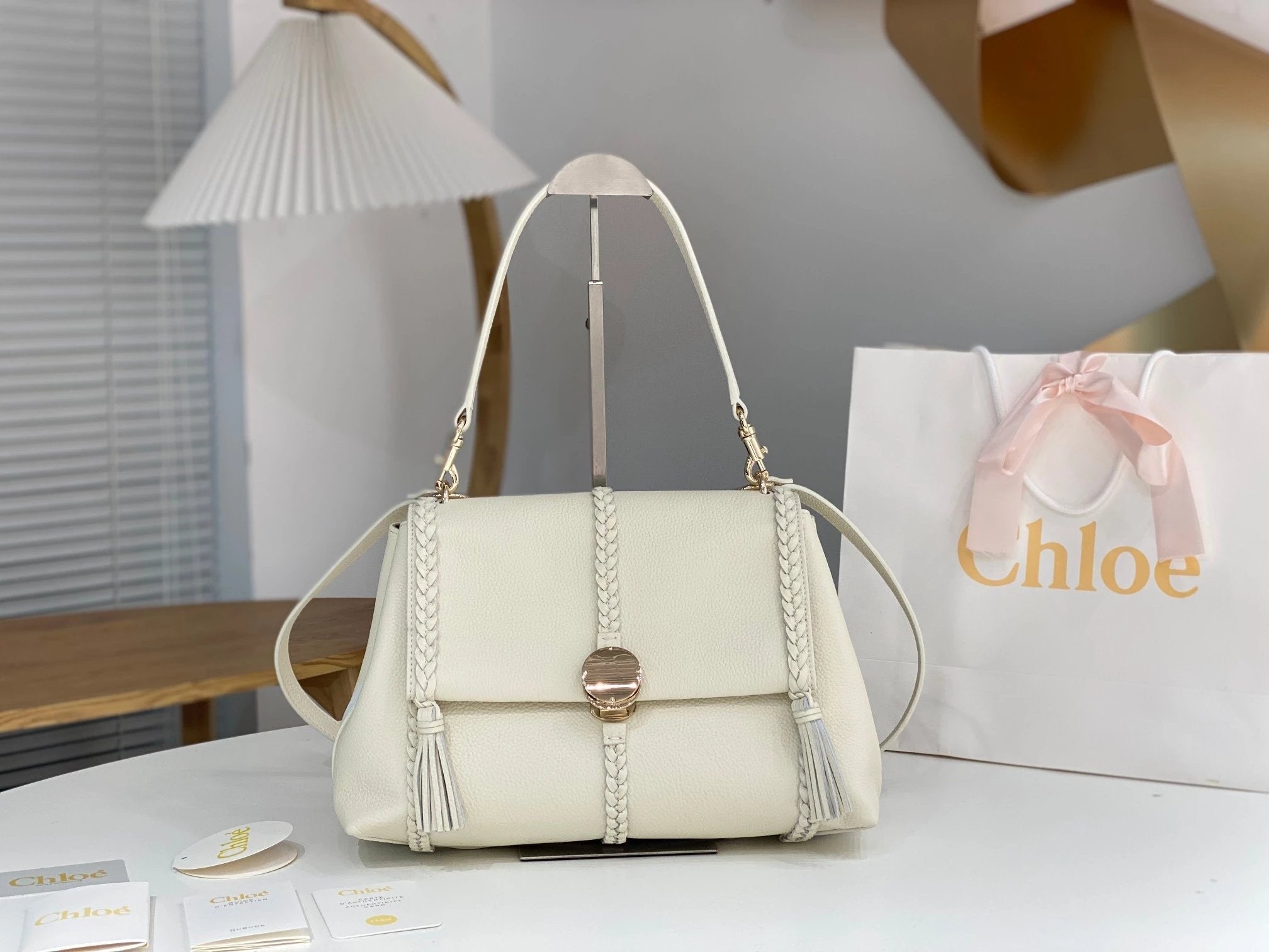 Chloe Bag Top version 【Original Leather】Penelope Gold Coin Bag Milled Cowhide Leather Foreskin Same Style as Gao Yuanyuan's Hot Sale Gold Coin Bag Coin Bag Handbag Portable Travel Bag Box Bag