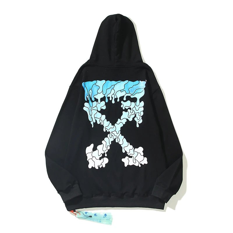 OFF-White Hoodie Cotton Terry Pullover Hoodie Loose Sweater-CY