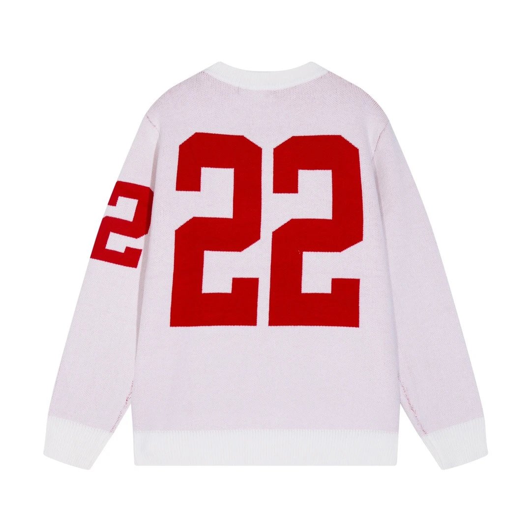 Amiri Sweater 2024Autumn and Winter New Back22Large Letters logo Knitted Sweater for Men and Women