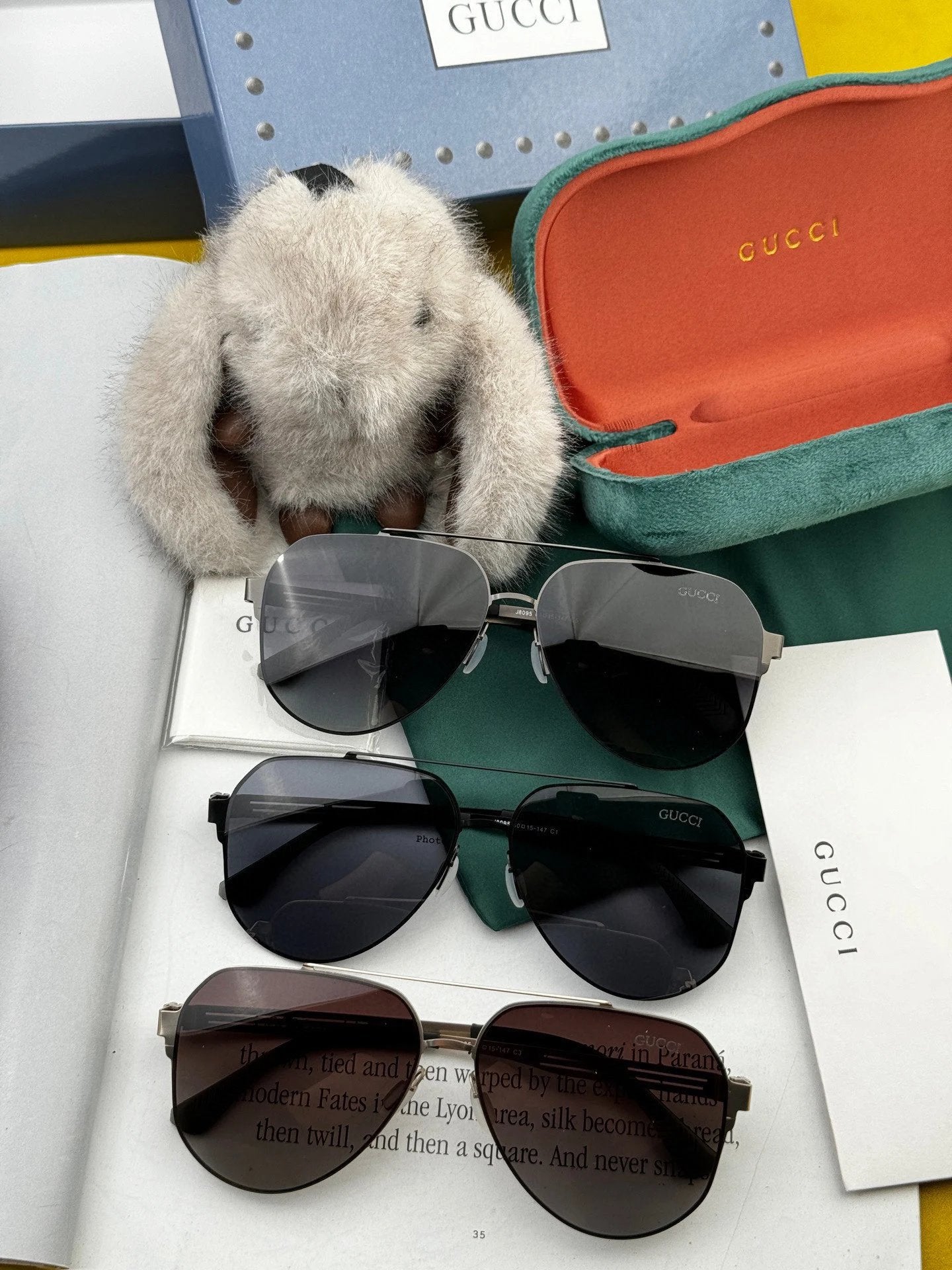 Gucci Sunglasses Sun ip Plated Sunglasses Slimming No Degree Sun Protection UV Men Women Couple Same Style Driving Beach Fishing25ss New Sports Casual Versatile