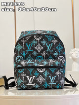 Louis Vuitton LV Backpack Top version 【Level】Original Black Presbyopic Discovery Embossed Backpack Travel Bag M46553Black M46557Gray Men's Backpack Hiking Backpack New Backpack