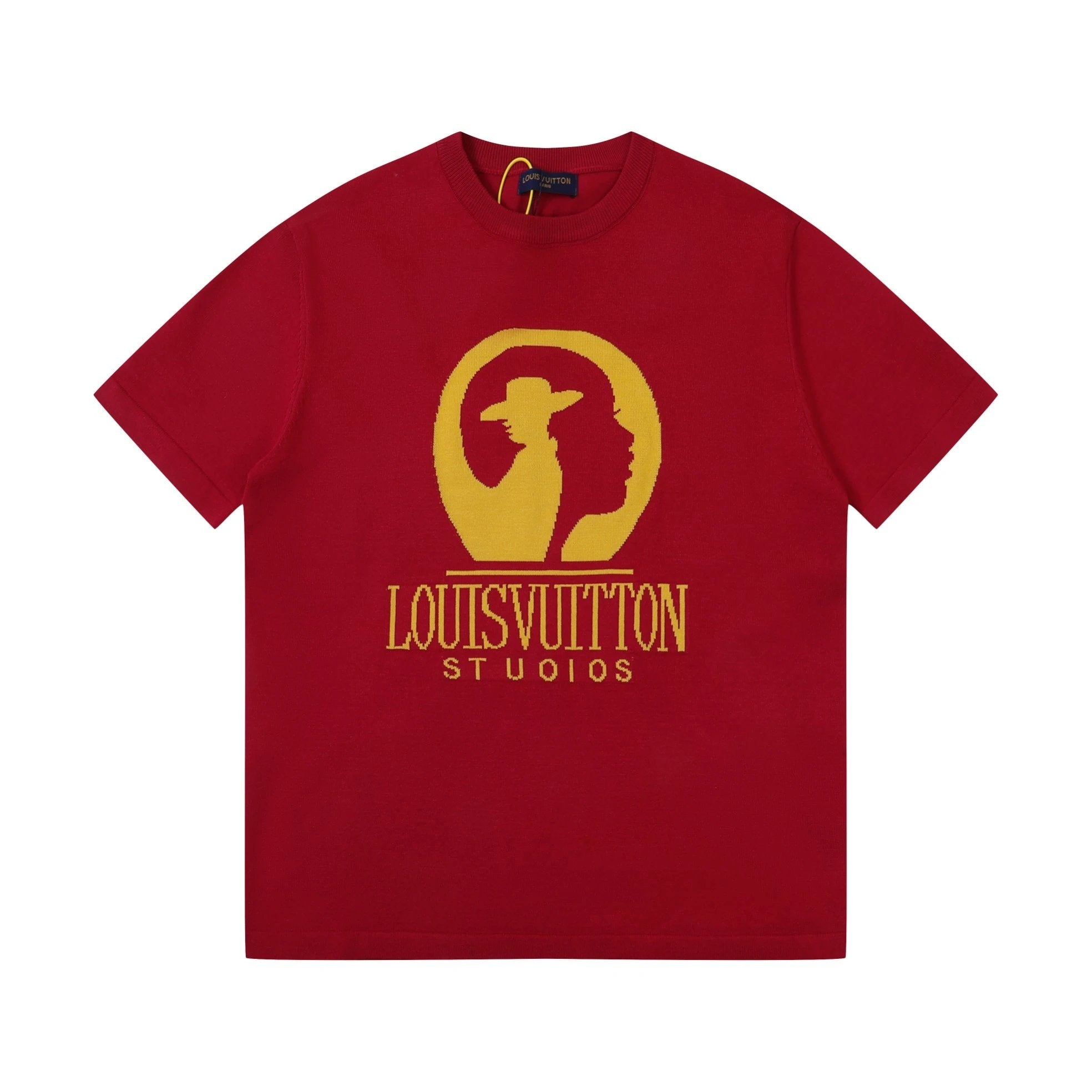 Louis Vuitton LV T-shirt Chest Portrait Jacquard logo round Neck Short Sleeve25ss New Pure Cotton Unisex Style T T-shirt OS Loose Fit Base Shirt Top Half Sleeve T-Shirt