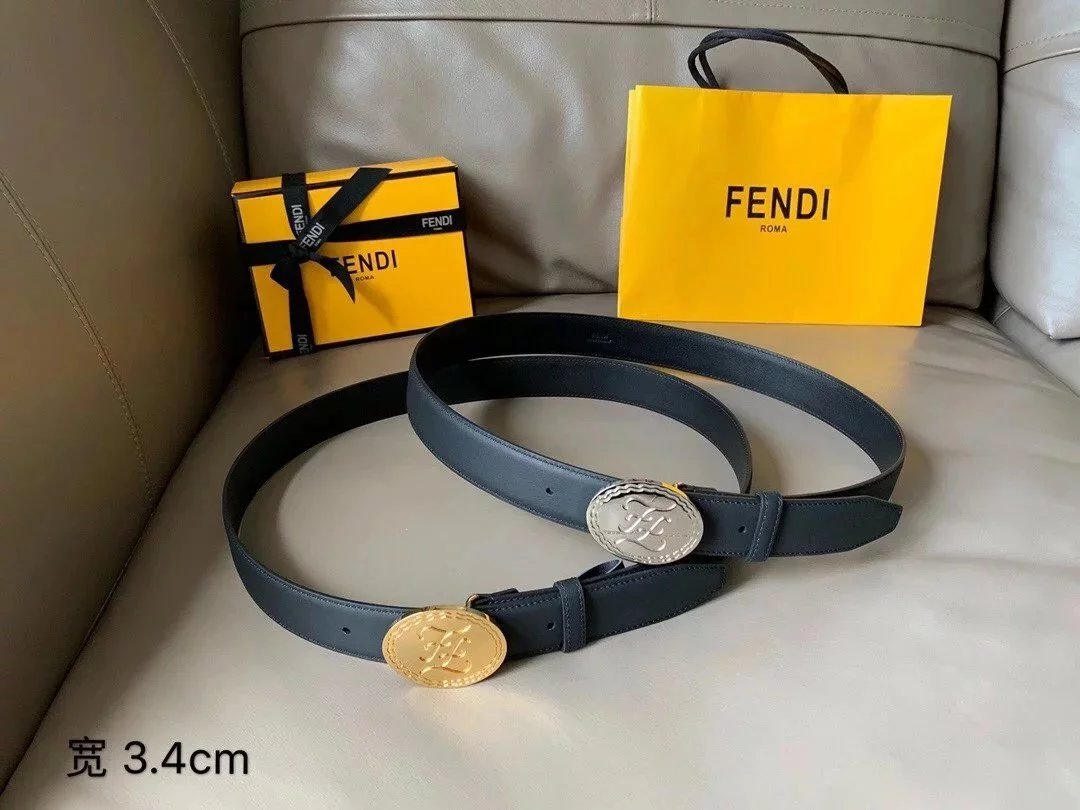 FENDI Belt Top version Belt Men's Casual Business Pants Belt3.5cm