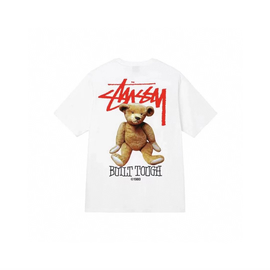 Stussy T-shirt Top Version Fashion Brand Plush Dice Summer Men's and Women's Same Style Short Sleeve T T-shirt