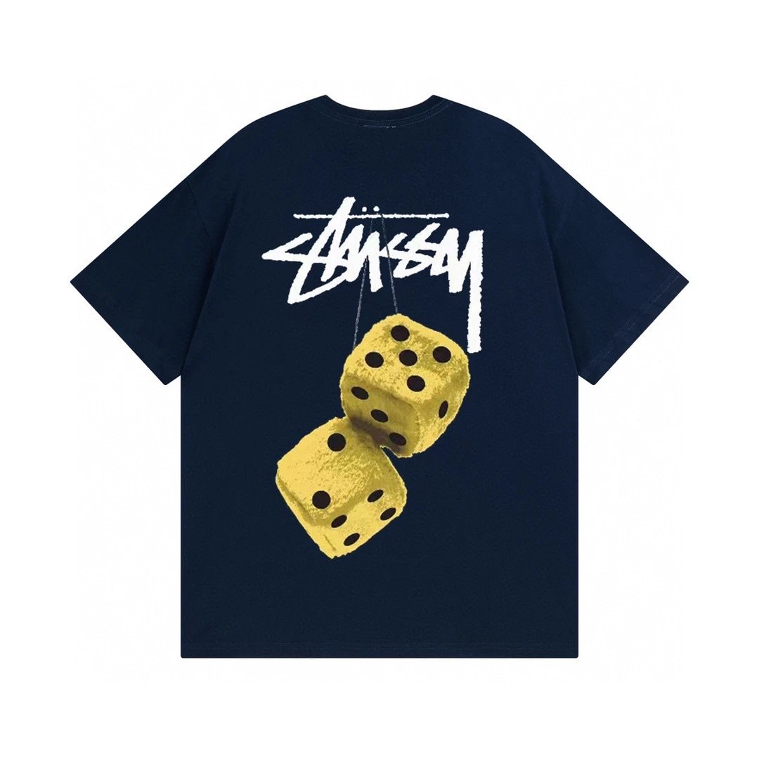 Stussy T-shirt Short Sleeve T T-shirt Flower Crown Love Casual Loose American Couple Wear-CY