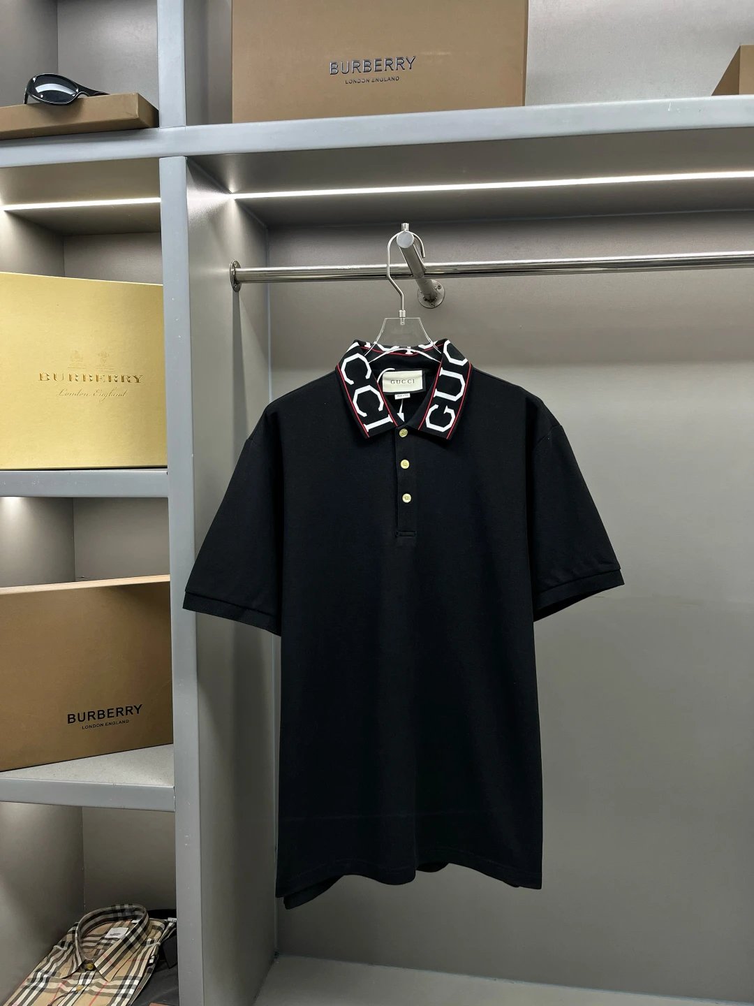 Gucci T-shirt Neckline Letters logo Embroidery POLO Shirt Lapel Short Sleeve25ss New Unisex Style OS Loose T Summer Half Sleeve Business Shirt Plus Size T-Shirt