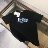 Dior T-shirt Dragon Year Limited Edition Pattern Letter Print on Chest logo round Neck Short Sleeve25ss New Pure Cotton Unisex Style T Casual T-Shirt Base Layer Shirt OS Loose Fit Half Sleeve Top Plus Size