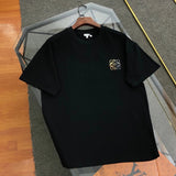 LOEWE T-shirt Chest Brand Embroidery Pattern logo round Neck Short Sleeve25ss New Pure Cotton Unisex Style T T-shirt OS Loose Fit Base Shirt Half Sleeve T-Shirt Top Half Sleeve