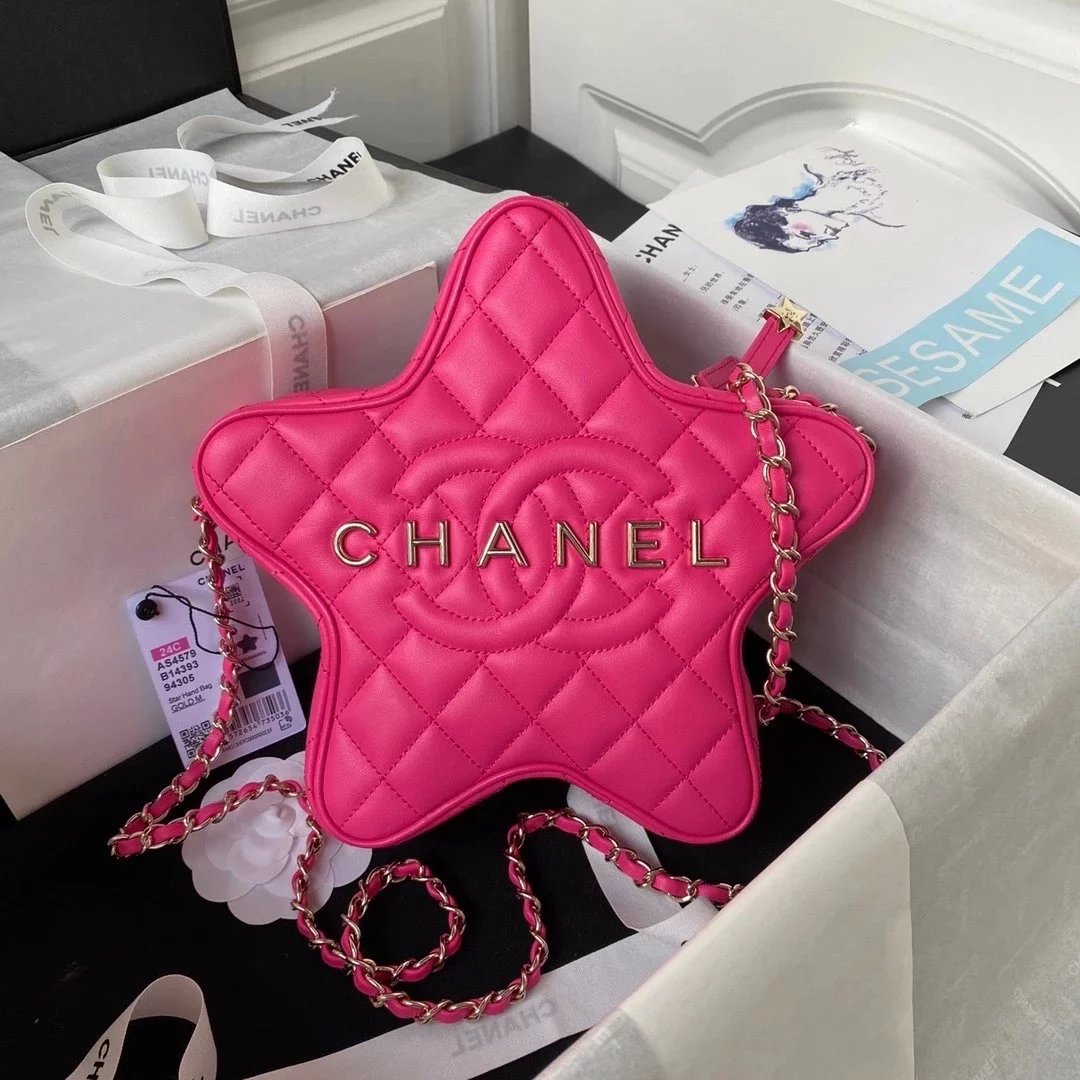 Chanel Women's Bag Top version 【**Original Surrogate Shopping Edition】chane/24C Five-Pointed Star Bag Five-Pointed Star Bag Women's Bag Crossbody Bag Shoulder Bag Chain Bag New New Star Bag VirginieViard Star Bag Middle-Aged Bag AS4579