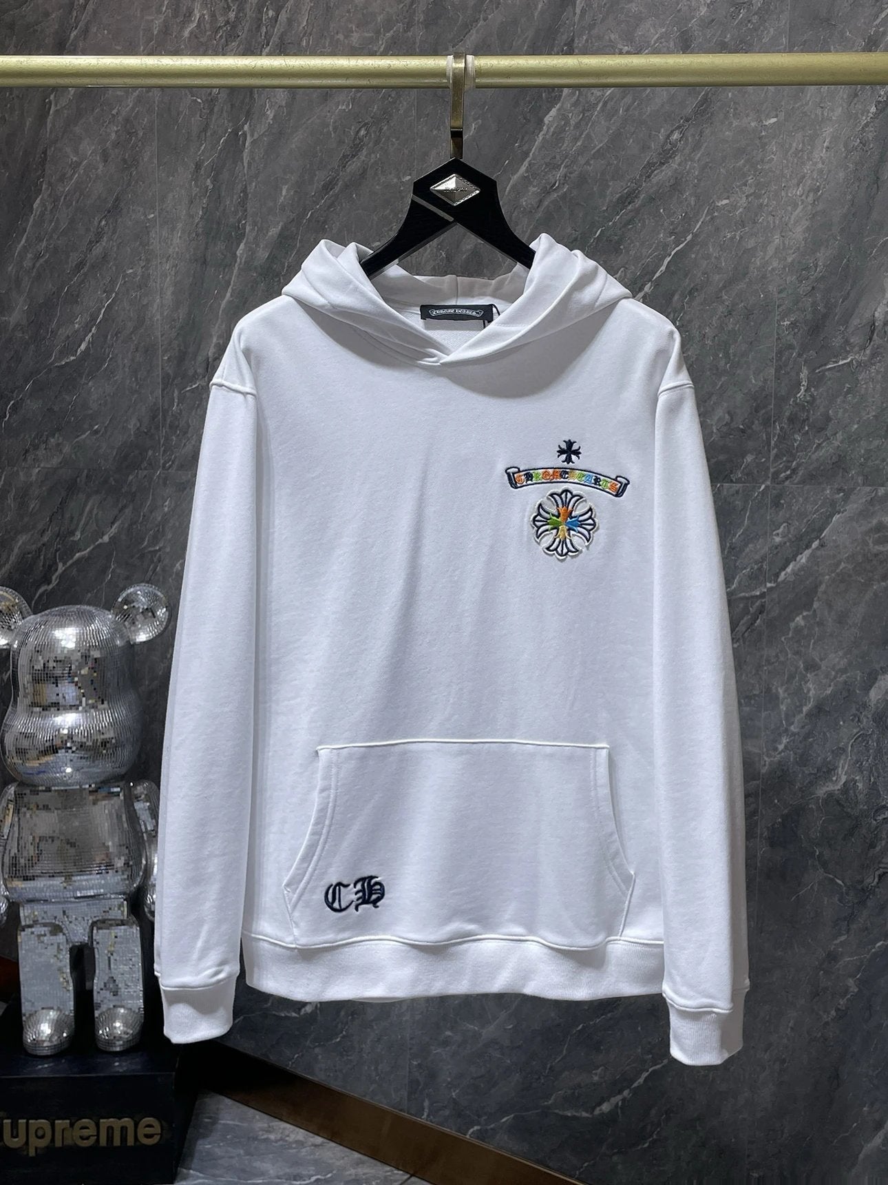 Chrome Hearts Hoodie Top Version Counter Same Style Fashion Brand2024Cotton Wide Casual Loose Hooded Sweater Men's and Women's Hoodies