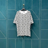 Louis Vuitton LV T-shirt Full Print Dot Matrix Vintage Flower logo round Neck Short Sleeve25ss New Pure Cotton Unisex Style T T-shirt OS Loose Fit Base Shirt Half Sleeve T-Shirt Top Half Sleeve