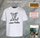 Louis Vuitton LV T-shirt Front Large Brand Letter Print logo round Neck Short Sleeve25ss New pure cotton T Unisex T-Shirt OS Loose Fit Base Shirt Top Half Sleeve T-Shirt