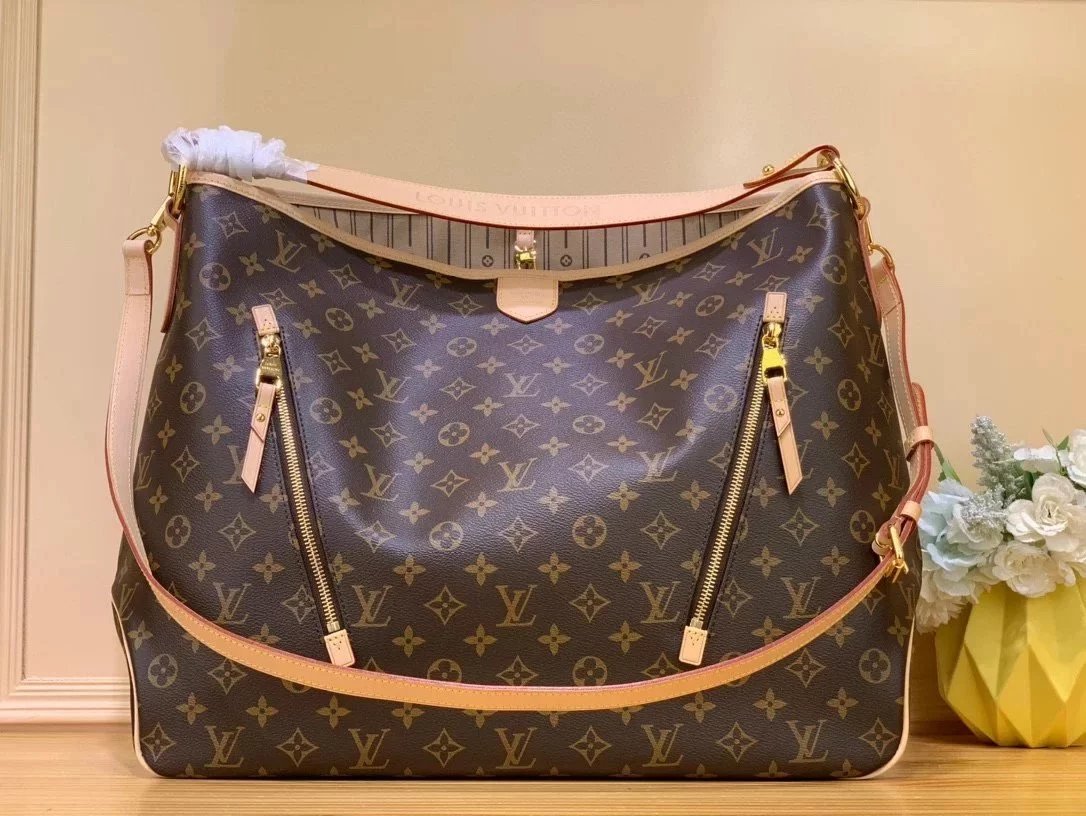 Louis Vuitton LV Women's Bag Top version 【The Highest Version of Duobao Leather】Classic Presbyopic Shopping Bag GRACEFUL Zhonggu Oversized Shopping Bag M40354Presbyopic White Leather GRACEFUL Women's Bag Messenger Bag Shoulder Bag Shopping Bag Mummy Bag M