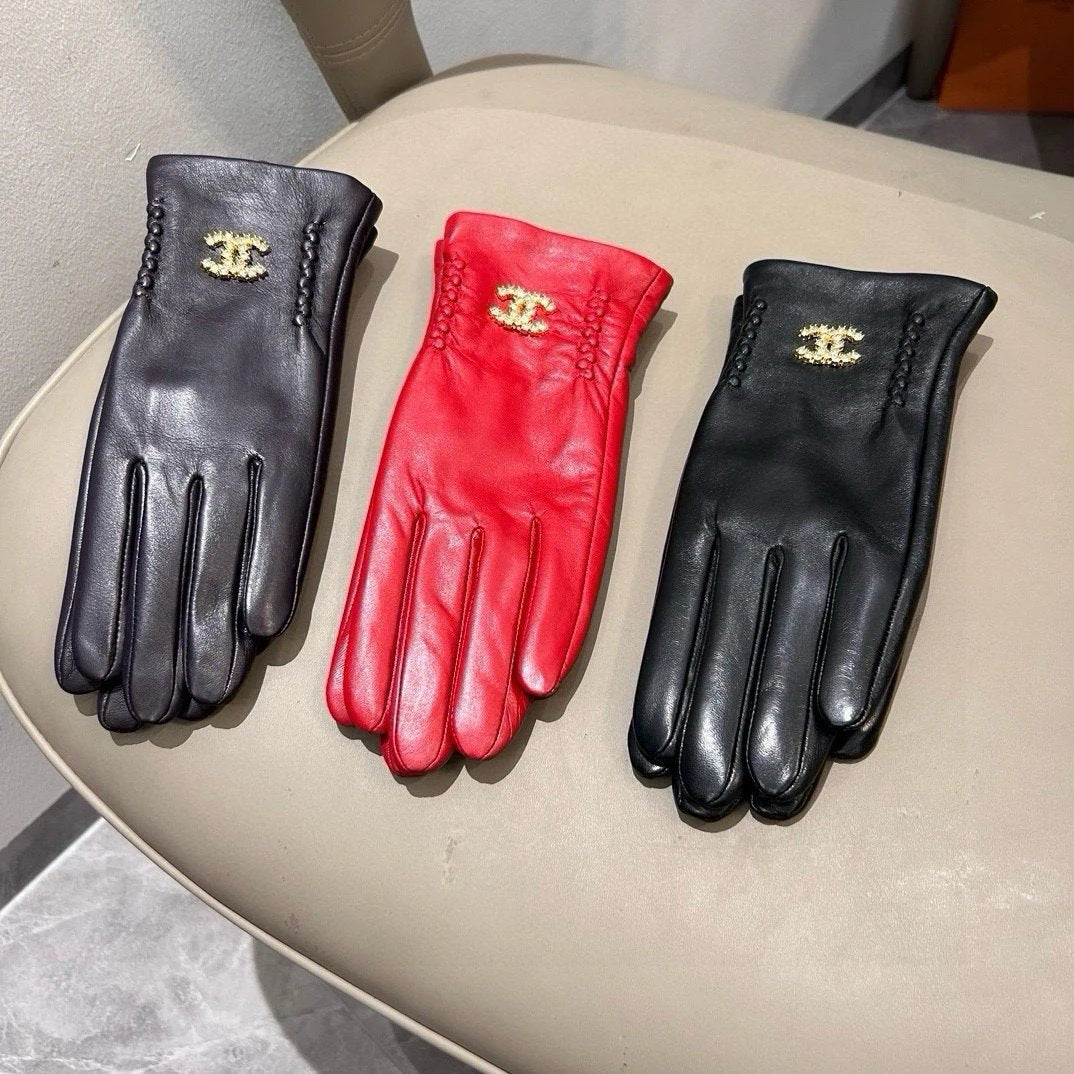 Chanel Gloves Casual Fashion Leather Gloves2024New Exclusive Launch‼Touch Screen Gloves【Original Quality】Official Network Synchronization Ladies New High-End Sheepskin Gloves Goddess First Choice Can Not Be Missed 100% Choose Imported Sheepskin Leather De