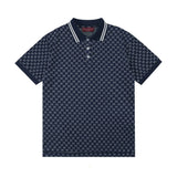 Gucci T-shirt Full Print Double G Letters logo Printing POLO Shirt Lapel Short Sleeve25ss New Unisex Summer Short Sleeve OS Loose T Business Half Sleeve Shirt Plus Size T-Shirt