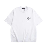 Louis Vuitton LV T-shirt Chest Brand Letter Embroidery logo round Neck Short Sleeve25ss New Pure Cotton Unisex Style T T-shirt OS Loose Fit Base Shirt Half Sleeve T-Shirt Top Half Sleeve