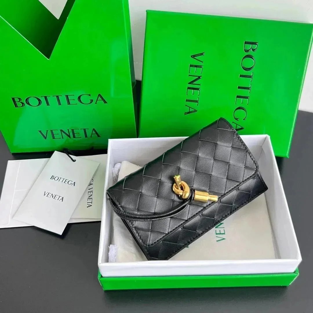 Bottega Veneta Men's Bag Top version 【Super Original Leather】24New Amdiamo Zipper Card Holder Multifunctional Wallet Women's Coin Purse Ladies Card Holder Card Case Zipper Wallet Folding Wallet Multifunctional Card Holder Bag