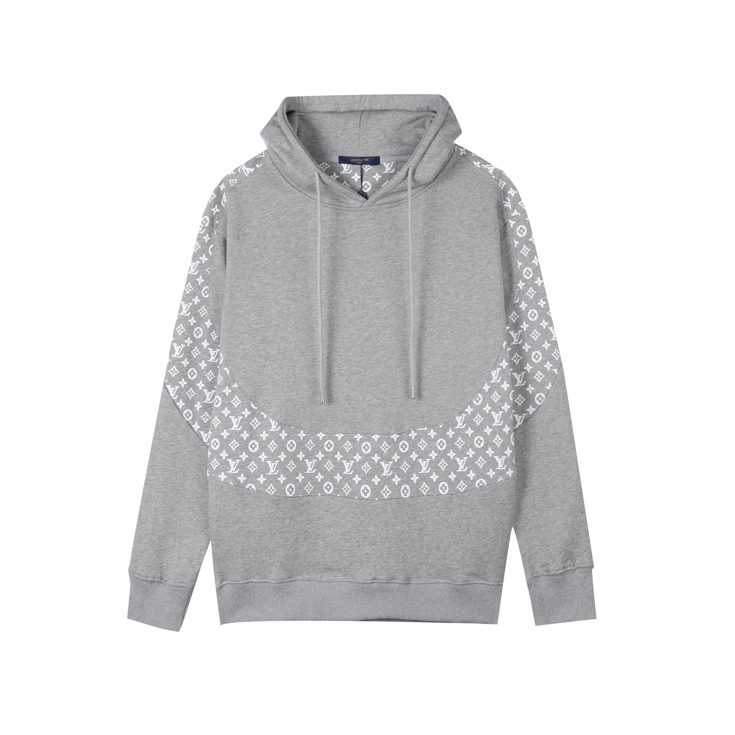 Louis Vuitton LV Hoodie Embroidered Floral Patchwork Hoodie Cotton Jacket Unisex Sports Casual Sweatshirt OS Loose fit versatile style