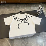 Arc'teryx T-shirt Back Skeleton Pattern Print logo round Neck Short Sleeve25ss New Pure Cotton Unisex Style T T-shirt OS Loose Fit Base Shirt Half Sleeve T-Shirt Top Half Sleeve