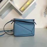 LOEWE Women's Bag Top version 【Level Surrogate Shopping】puzzle Geometric Bag Women's Bag mini18cm Mini Geometric Bag Crossbody Bag Small Size24cm Medium29cm Splicing Box Bag loewe Classic Geometric Crossbody Bag