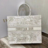 Dior Women's Bag Top version 【Original Order】Christmas Limited Edition booktote Gold Thread Series Lucky Star Embroidered Tote Bag Women's One Shoulder Handbag Shopping Bag Mummy Bag