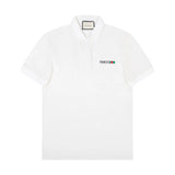 Gucci T-shirt Chest Letters logo Embroidery POLO Shirt Lapel Short Sleeve25ss New Unisex Summer Loose Short Sleeve T Business Commuter Short Sleeve Shirt Plus Size T-Shirt