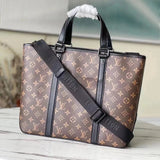 Louis Vuitton LV briefcase Top version **Original Order M45733Week-EndTote Men's Bag Shoulder Messenger Handbag Tote Bag Briefcase Computer Bag Large Business Casual Backpack