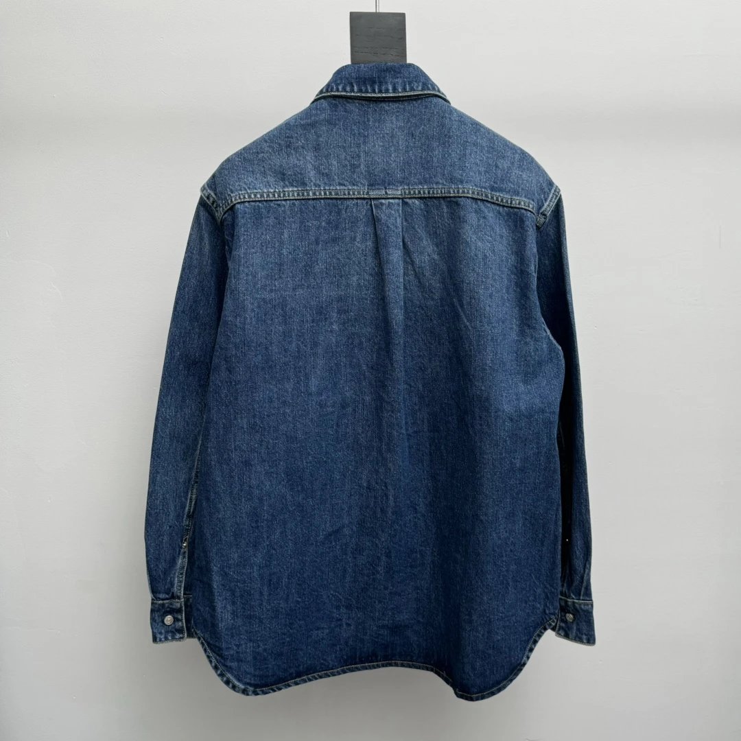 Dior Jeans 2024Autumn Winter New Jeans Casual Pants Straight Pants Wide-leg Pants High-waisted Pants Long Pants Turn-down Collar Denim Jacket Coat Set Unisex24ss Autumn and Winter New Products