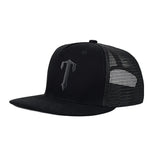 Trapstar Hat Big Head Circumference Tall Crown Hat Men's Summer Breathable Baseball Cap Sun-Proof Hard Top Duck Tongue Mesh Cap