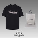 Balenciaga T-shirt Chest Letter Print logo round Neck Short Sleeve25ss New pure cotton T Unisex T-Shirt OS Loose Fit Base Shirt Top Half Sleeve T-Shirt