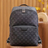 Louis Vuitton LV Backpack Top version 【Spot High Quality】CHRISTOPHER Men's Bag Small Size Black Flower Backpack Versatile Schoolbag Leather Backpack Large Capacity Backpack M43186M45218