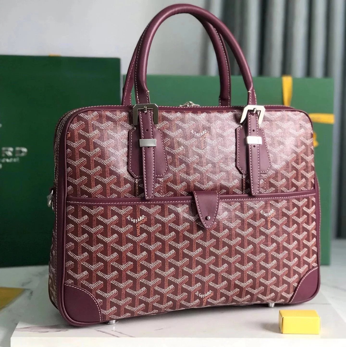 Goyard Bag Top version 【Original Leather Surrogate Shopping Edition】New Product Ambassadmessagebag Small Size Briefcase Men's Handbag Tote Bag Briefcase Business Trip File Bag Men's Bag New Men's Business Casual Briefcase Computer Bag