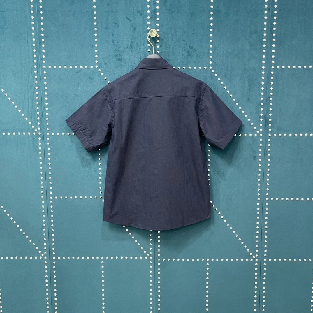 Dior Shirt Full Print Dark Pattern Vintage Flowers logo Shijia Turn-down Collar Short Sleeve Shirt Unisex Versatile Business Casual Slim Fit Jacket