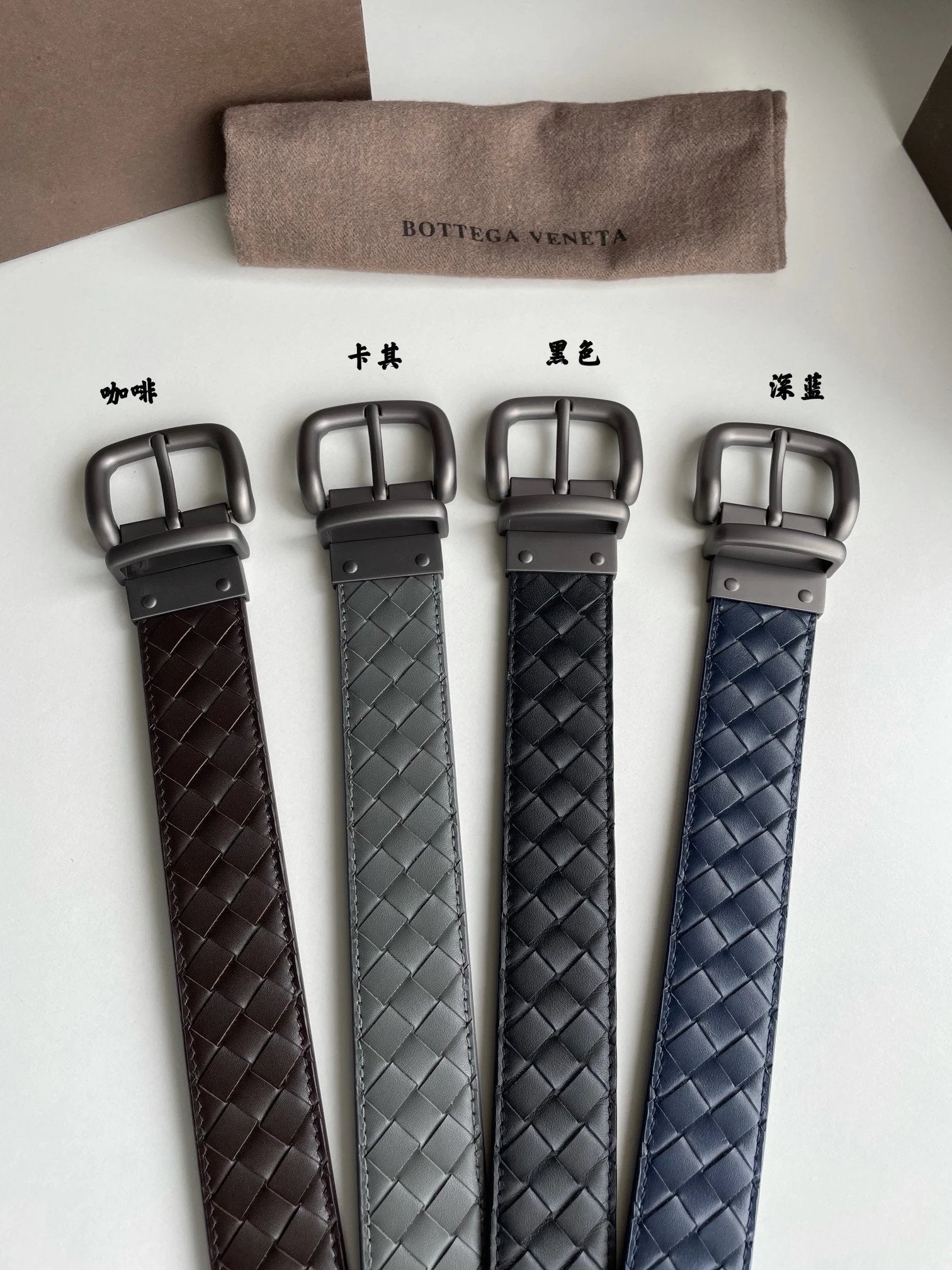 Bottega Veneta Belt 【First Layer Cowhide】Counter Version Free Packaging New Belt Men's First Layer Cowhide Hand-Woven Calfskin Belt Fashion All-Matching3.5cm Pant Belt Men and Women Business Casual Belt Belt Men's Leather Belt