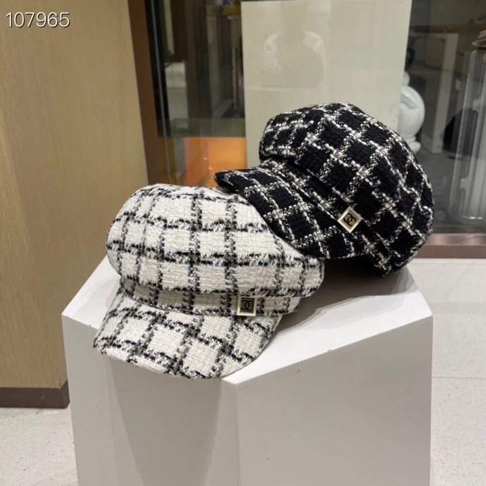 Chanel Hat New Baseball Cap Hat Women's Spring and Autumn Face-Looking Small Fashion Octagonal Cap All-Match Beret Peaked Cap Winter