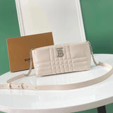 Burberry Women's Bag Top version Exclusive Level Surrogate Shopping｜Soft Sheepskin Cloud Bag TB Quilting lola Lola Bag Three-Dimensional Plaid Chain Bag Shoulder Messenger Bag