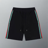 Gucci Shorts Classic Red and Green Ribbon Patchwork Embroidery Double G Letters logo Five-point Shorts25ss New Heavy Drawstring American Style Casual Summer Pants5Two-in-One Casual Sweatpants for Men and Women