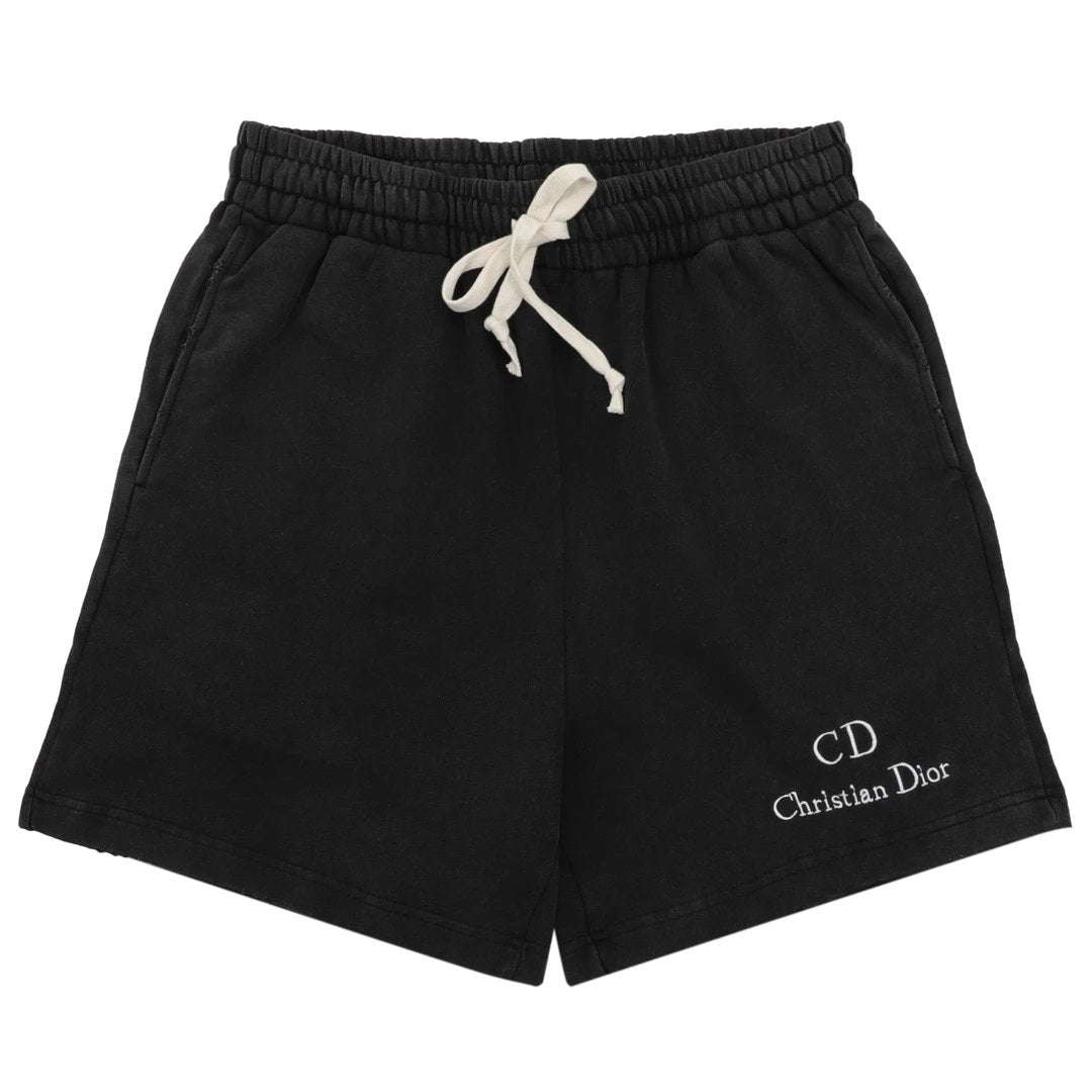 Dior shorts Previous version CD Letter Embroidery logo Five-point Shorts25ss New Drawstring Casual Summer Pants5Two-in-One Casual Sweatpants for Men and Women, Pure Cotton Joggers