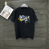 Louis Vuitton LV T-shirt Front Chest Direct Spray Print logo round Neck Short Sleeve25ss New Pure Cotton Unisex Style T Casual T-Shirt Base Layer Shirt OS Loose Fit Half Sleeve Top Plus Size