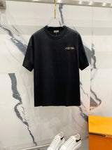 Dior T-shirt Chest Patchwork Letter Embroidery logo round Neck Short Sleeve25ss New Pure Cotton Unisex Style T Casual T-Shirt Base Layer Shirt OS Loose Fit Half Sleeve Top Plus Size