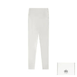 Alo Yoga Yoga Pants Back Small Logo Print logo Cuffed Sweatpants25ss Spring Summer New Women's Cotton Sweatpants Loose Fit Drawstring Plus Size Casual Pants