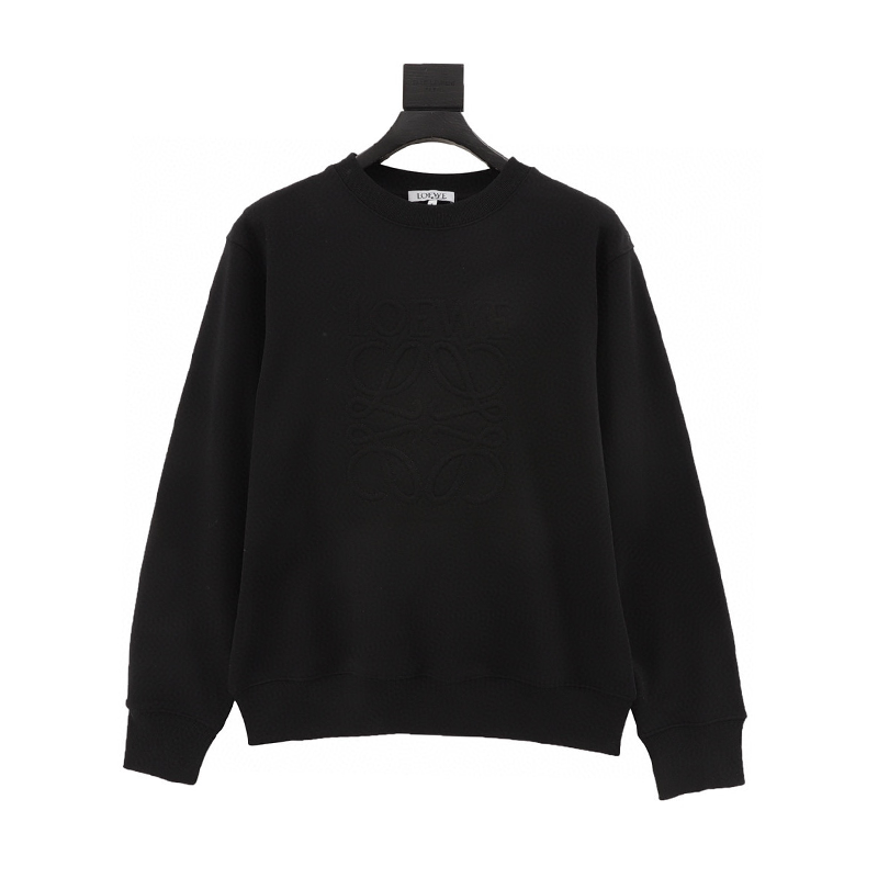 LOEWE Hoodie Double-Line Three-Dimensional Sponge Embroidered Sweater Same Style for Men and Women