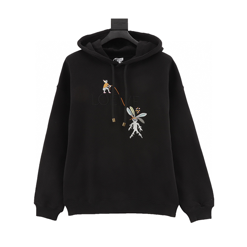 LOEWE Hoodie Joint Name Embroidered Hoodie Men and Women Same Style