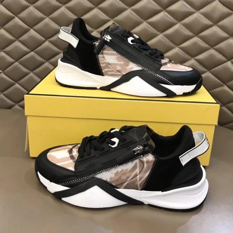 FENDI Shoes 2024New Sports Shoes Men's Color Matching Twill Letters Dad Shoes All-Match Lace-up Casual Shoes Men