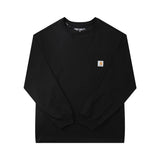 Carhartt Hoodie Top Version Classic Small Icon Pocket Long Sleeve T T-shirt Trendy Brand Men and Women Couple Solid Color Bottoming Shirt